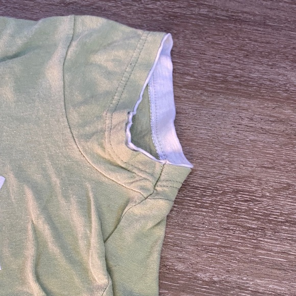 Aeropostale Green Crop Top with White Print - Picture 4 of 5